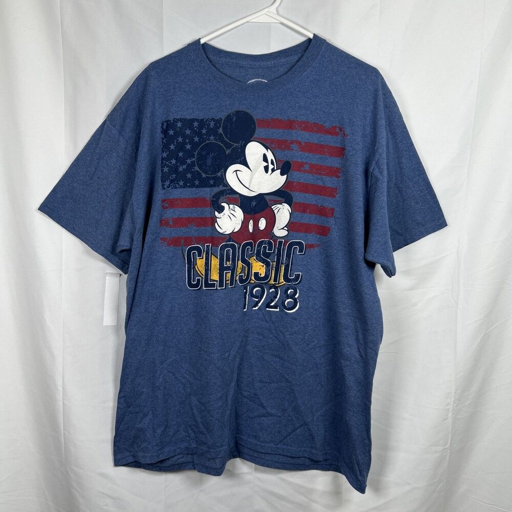 Disney Mickey Mouse American Flag Classic 1928 Size XL Retro Steamboat Willie